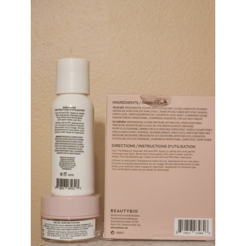 BeautyBio Cleanse + Clarify Set  Balance PH Gel Cleanser & The Zenbubble NIB - Picture 2 of 5